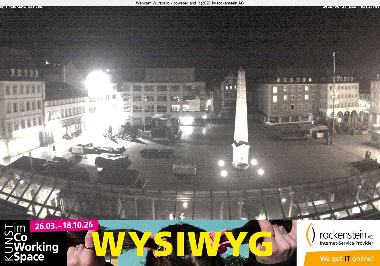 Archived image Webcam Wuerzburg marketplace