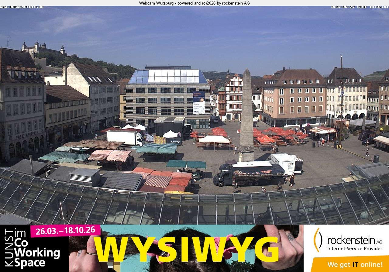 Archiv Foto Webcam Marktplatz Würzburg
