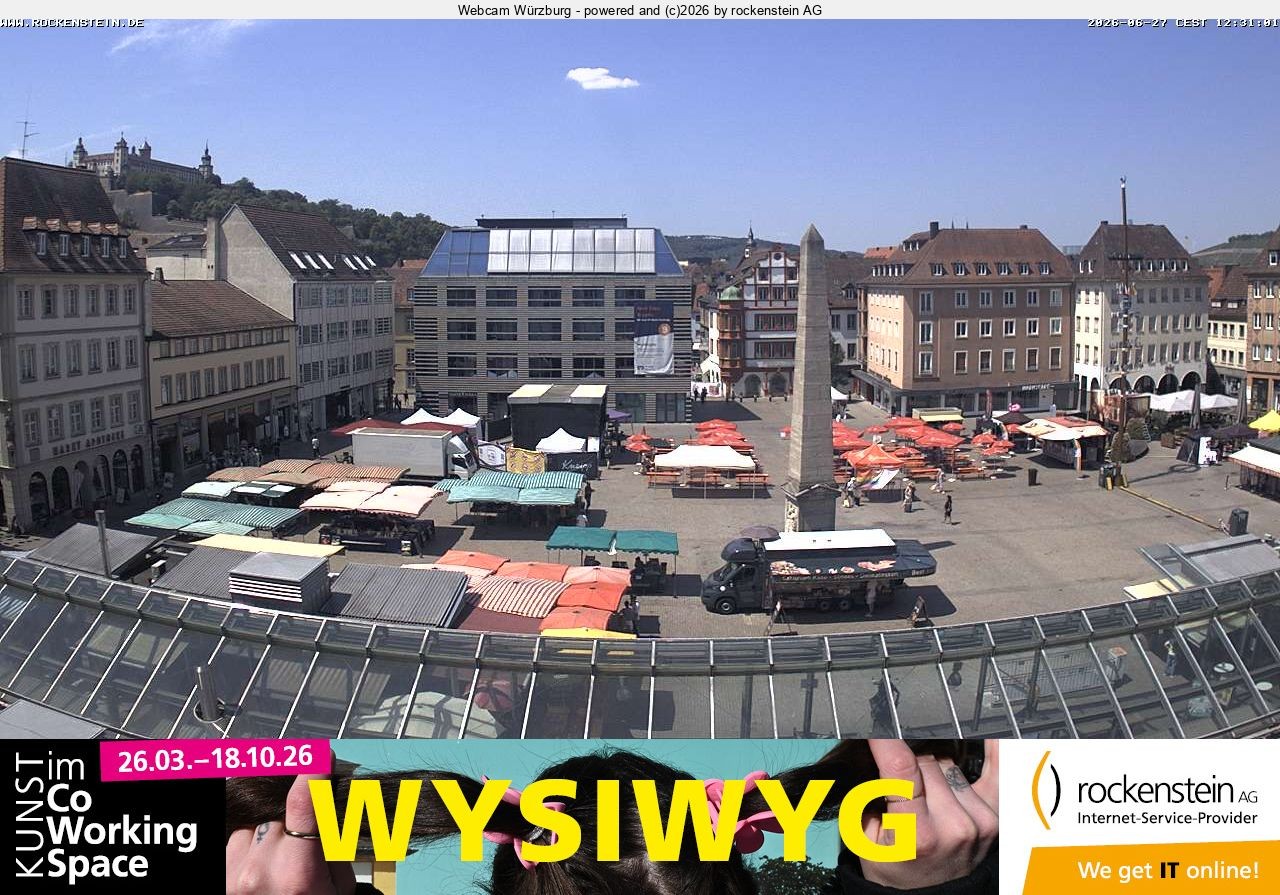 Archiv Foto Webcam Marktplatz Würzburg