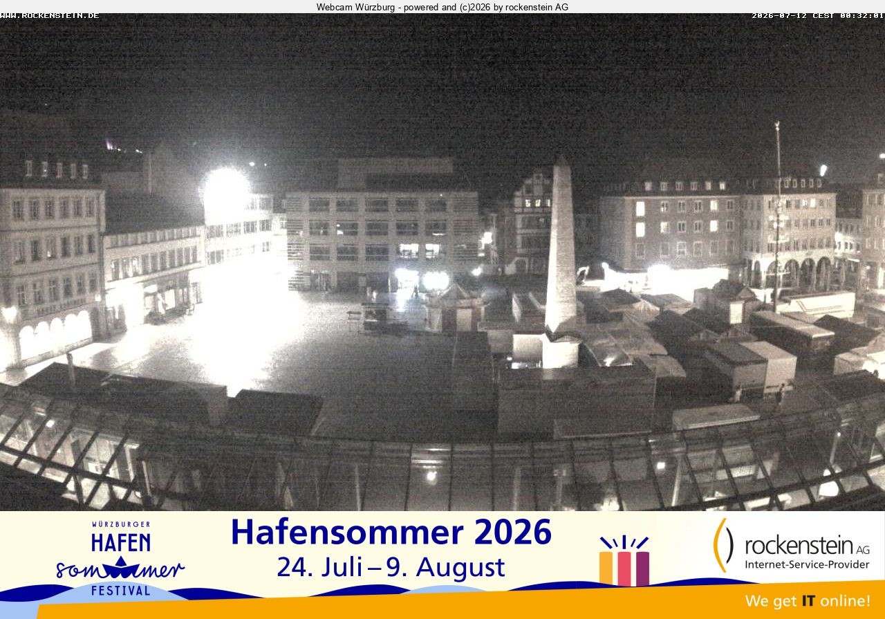 Archived image Webcam Wuerzburg marketplace