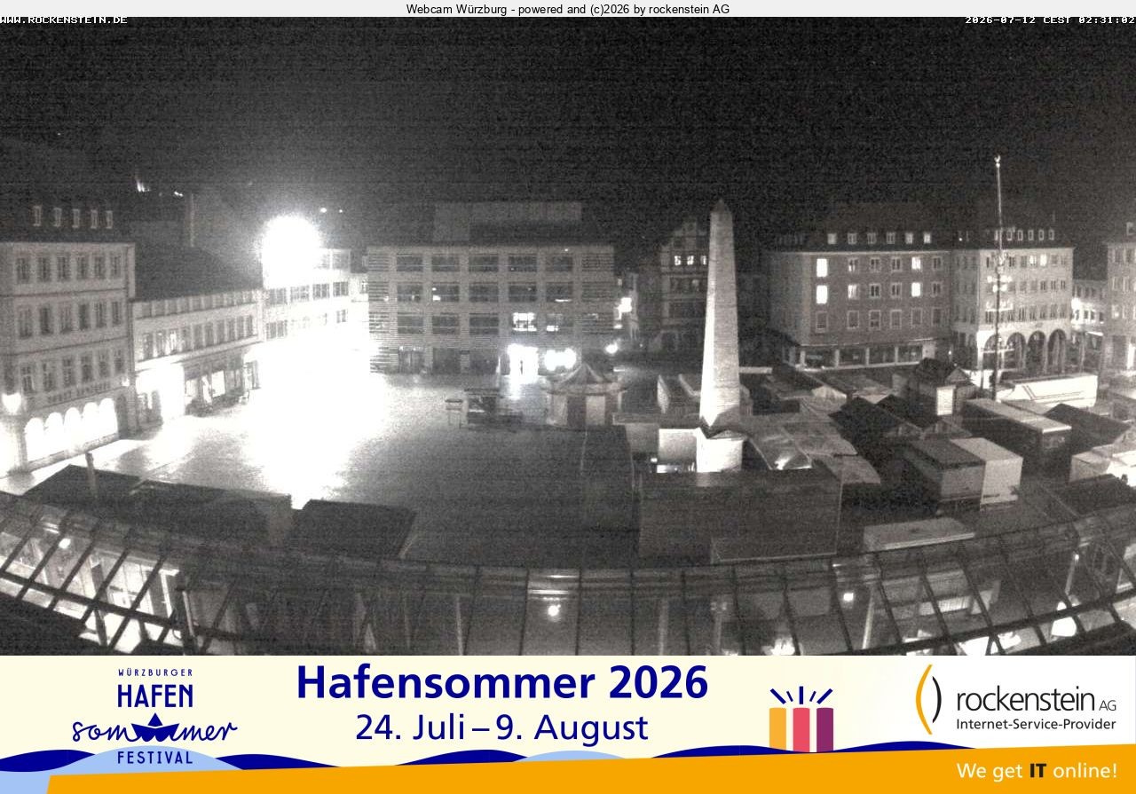 Archived image Webcam Wuerzburg marketplace