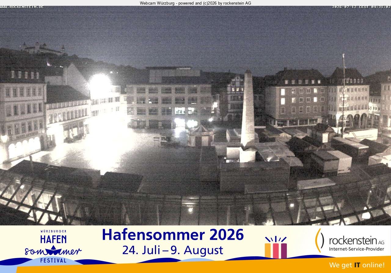 Archived image Webcam Wuerzburg marketplace