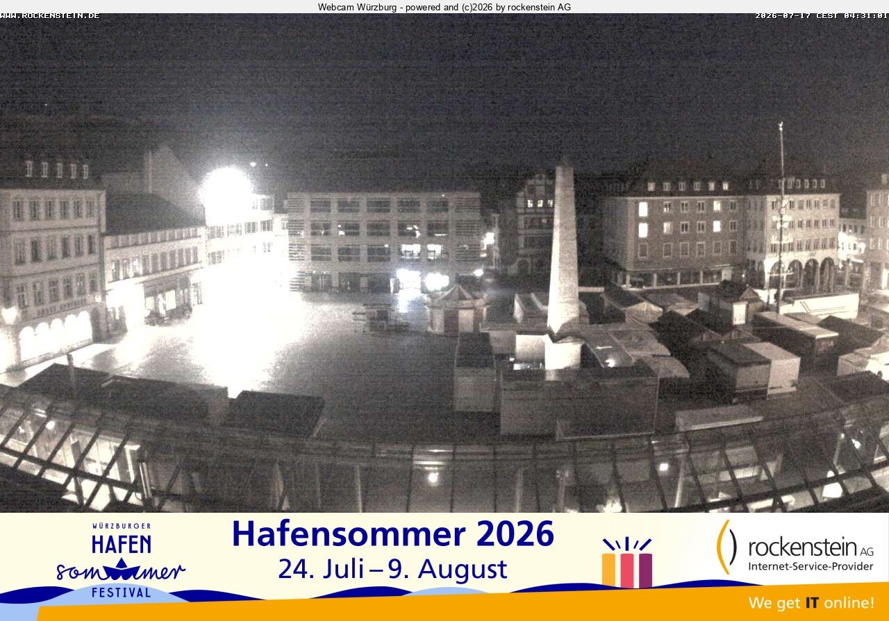 Archiv Foto Webcam Marktplatz Würzburg