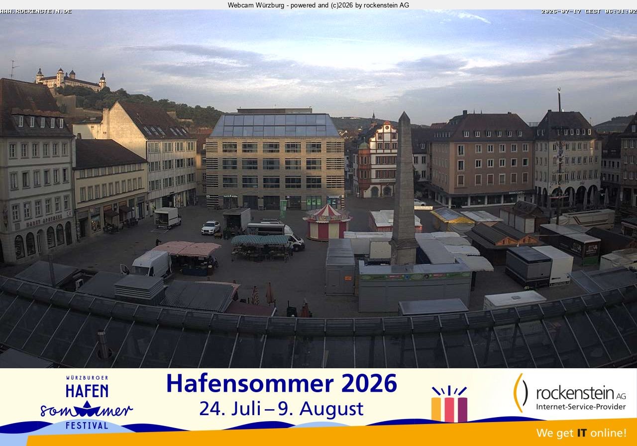 Archiv Foto Webcam Marktplatz Würzburg