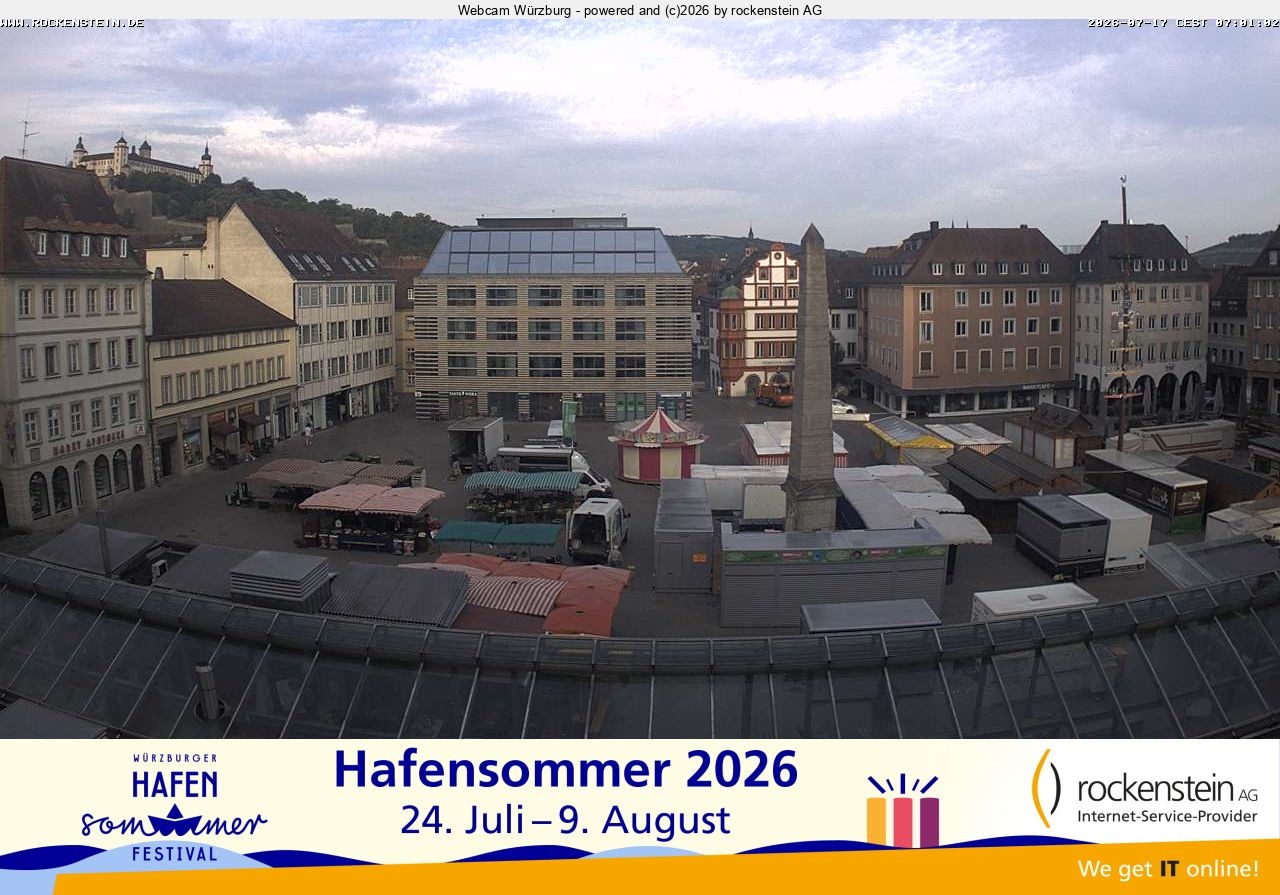 Archiv Foto Webcam Marktplatz Würzburg