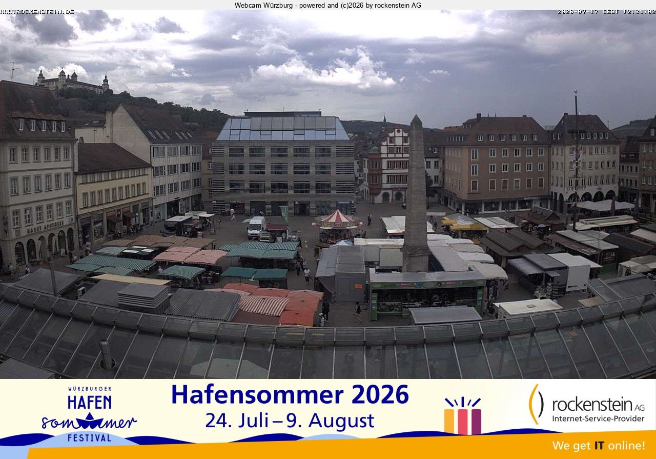 Archiv Foto Webcam Marktplatz Würzburg