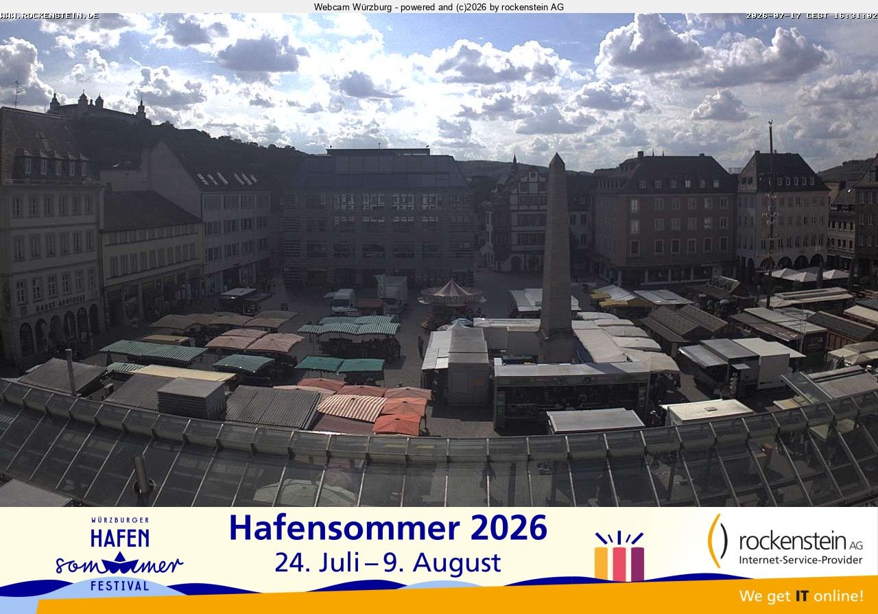 Archiv Foto Webcam Marktplatz Würzburg