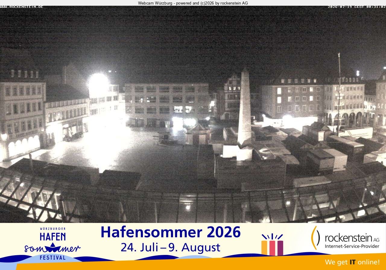 Archiv Foto Webcam Marktplatz Würzburg