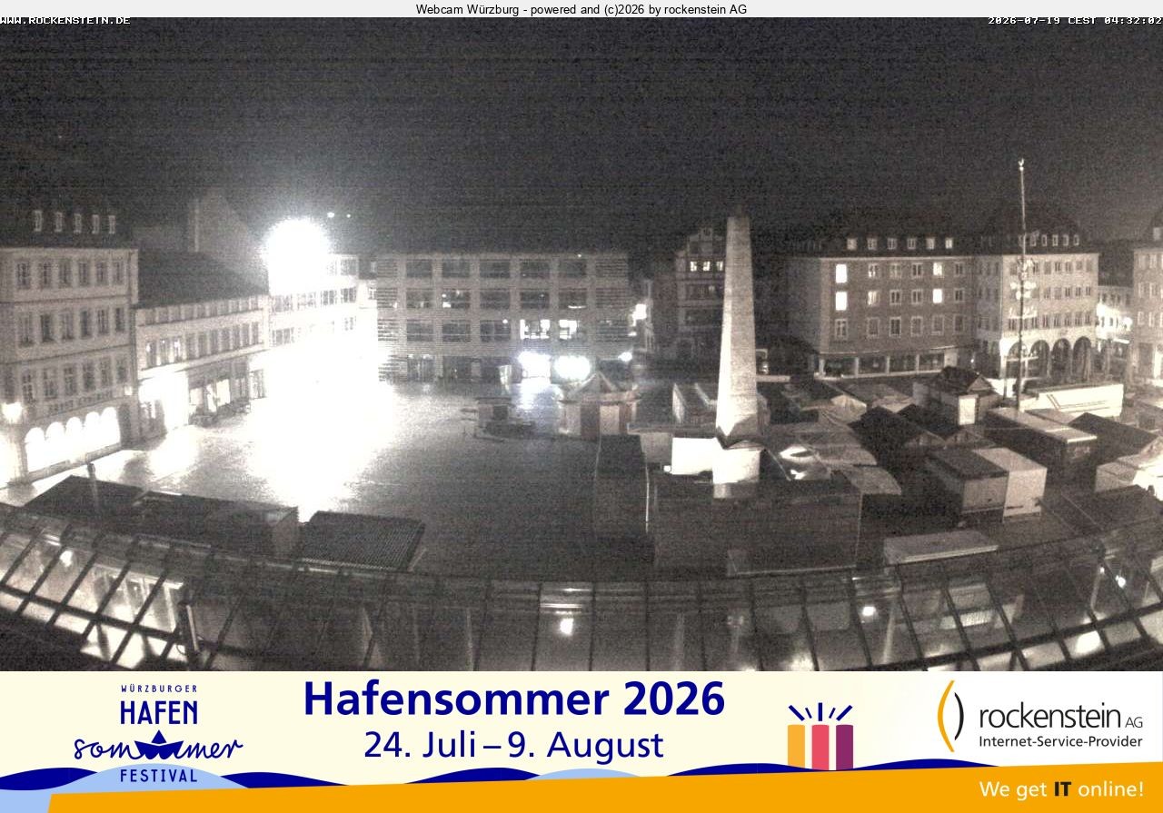 Archiv Foto Webcam Marktplatz Würzburg