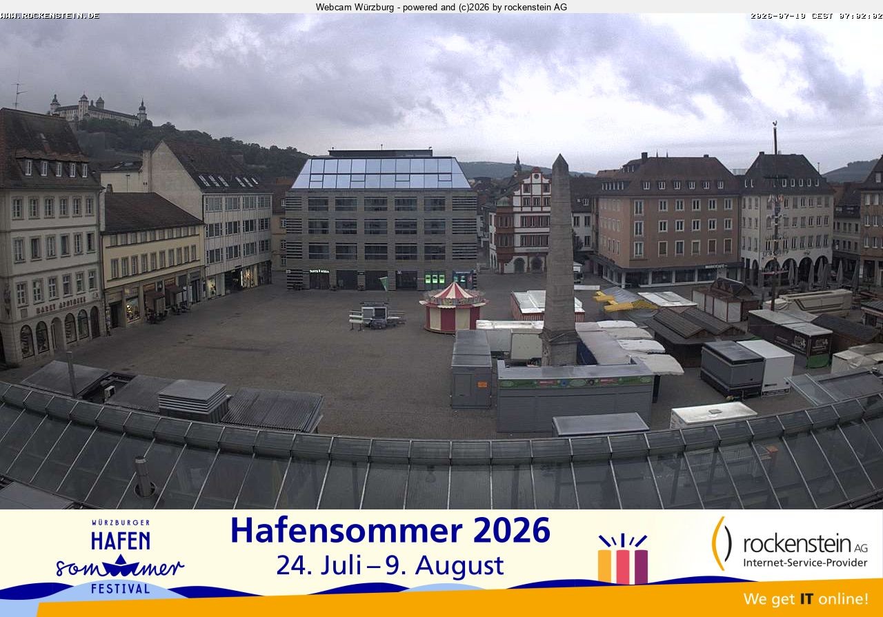 Archiv Foto Webcam Marktplatz Würzburg