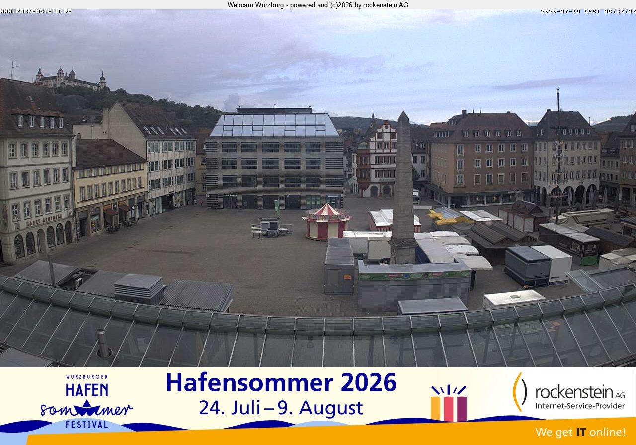 Archiv Foto Webcam Marktplatz Würzburg