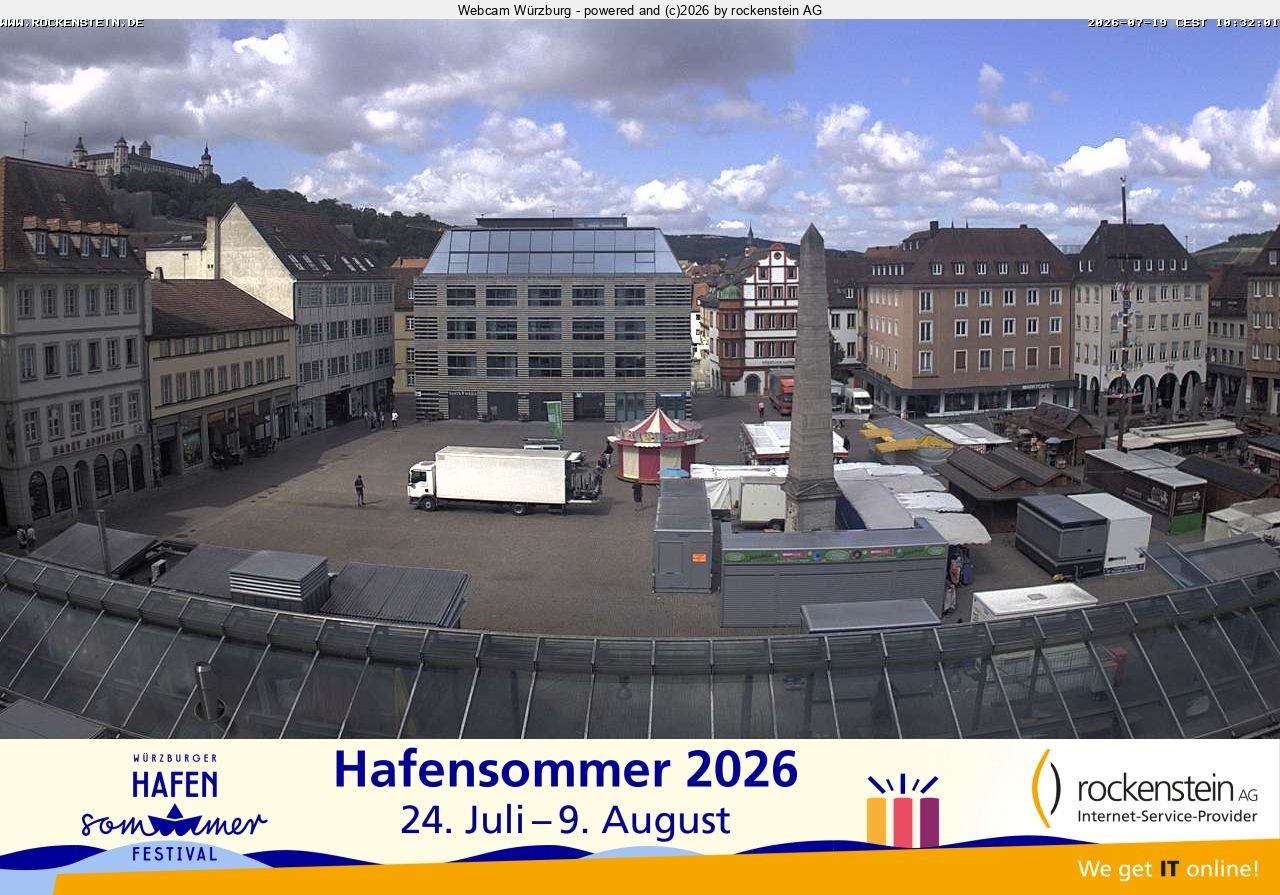 Archiv Foto Webcam Marktplatz Würzburg