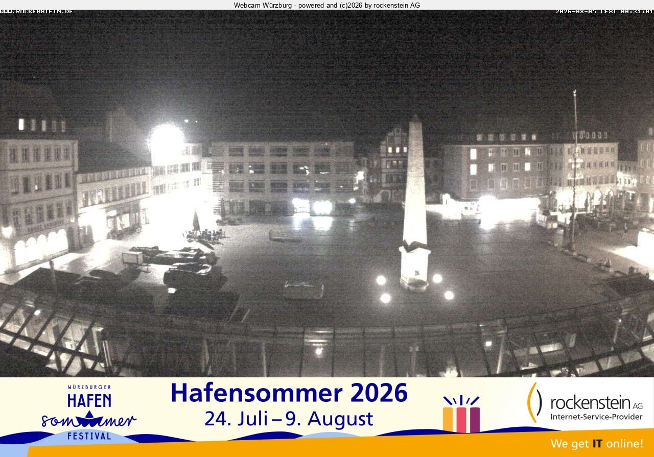 Archiv Foto Webcam Marktplatz Würzburg
