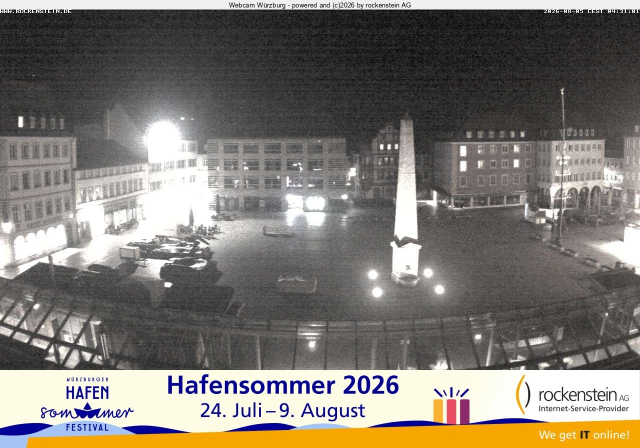 Archiv Foto Webcam Marktplatz Würzburg