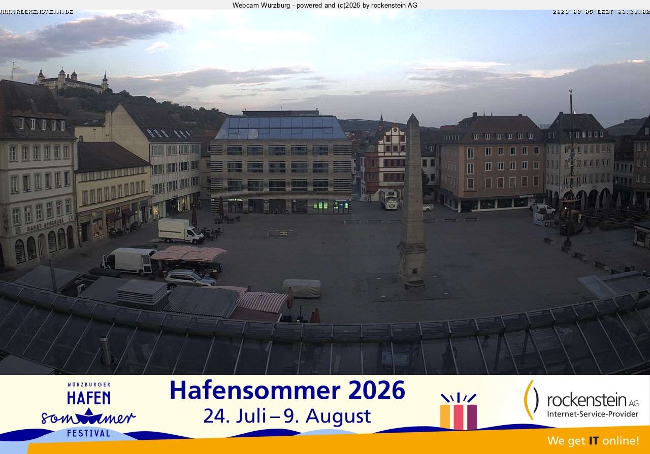 Archiv Foto Webcam Marktplatz Würzburg