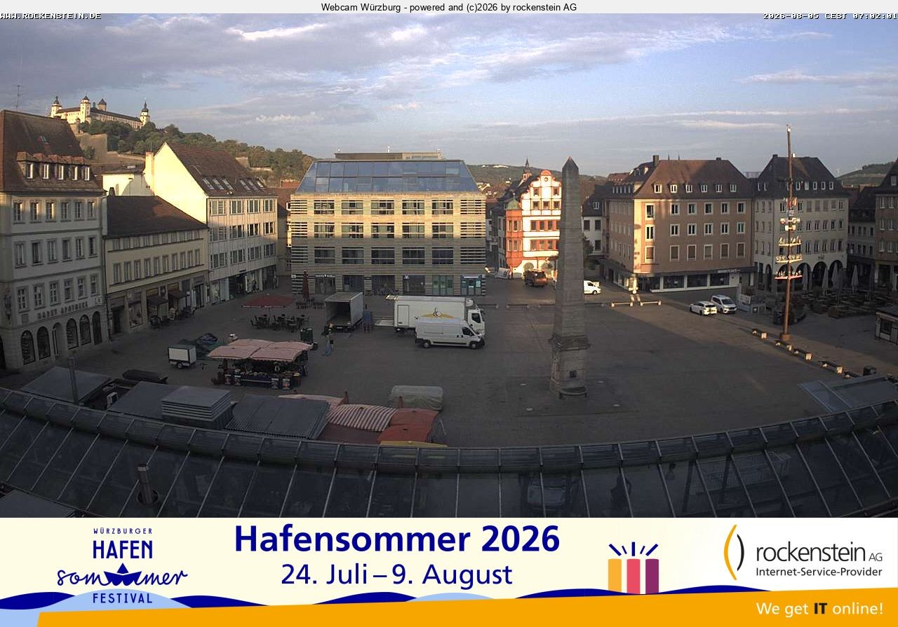 Archiv Foto Webcam Marktplatz Würzburg