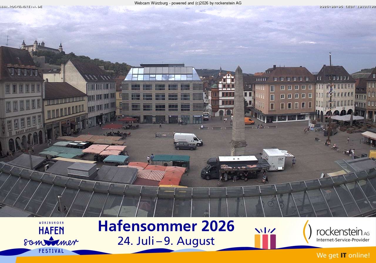 Archiv Foto Webcam Marktplatz Würzburg