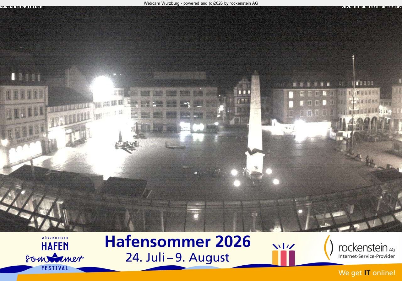 Archiv Foto Webcam Marktplatz Würzburg