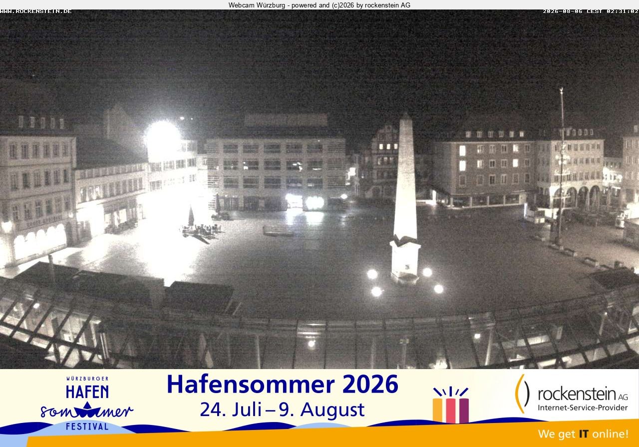 Archiv Foto Webcam Marktplatz Würzburg