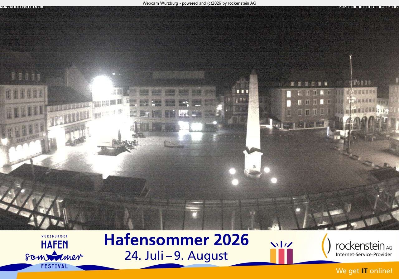 Archiv Foto Webcam Marktplatz Würzburg