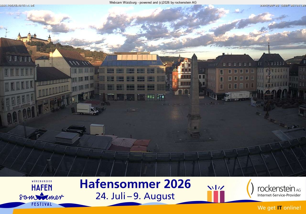 Archiv Foto Webcam Marktplatz Würzburg