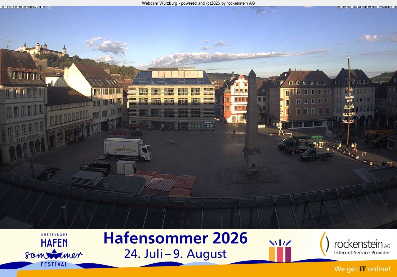Archiv Foto Webcam Marktplatz Würzburg