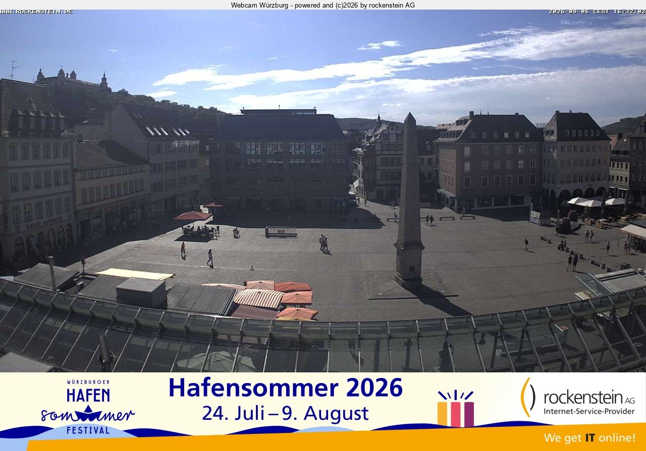 Archiv Foto Webcam Marktplatz Würzburg