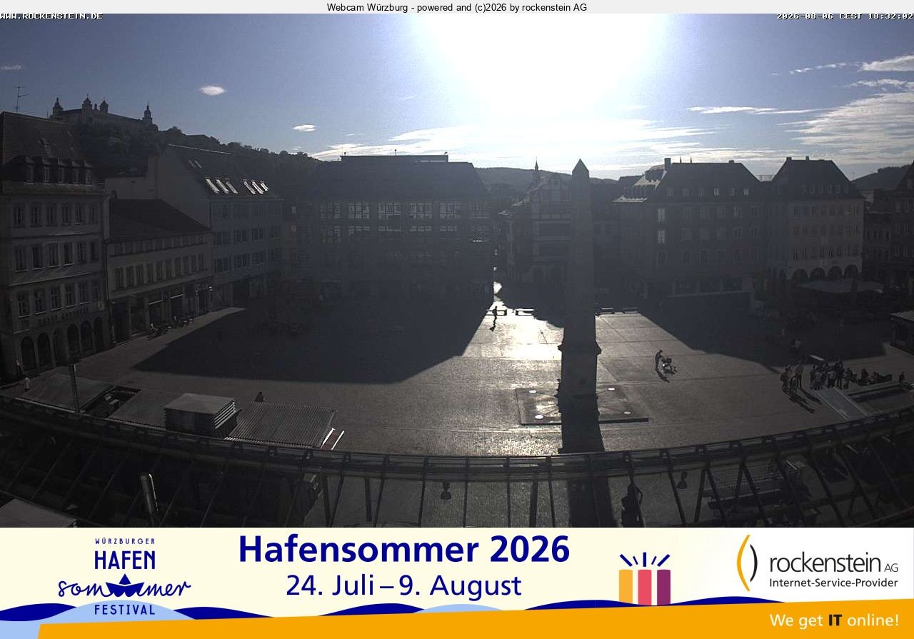 Archiv Foto Webcam Marktplatz Würzburg