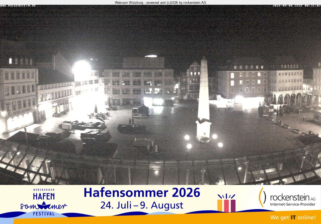 Archiv Foto Webcam Marktplatz Würzburg