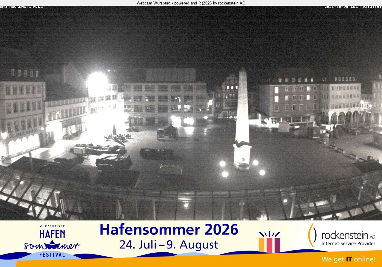 Archiv Foto Webcam Marktplatz Würzburg