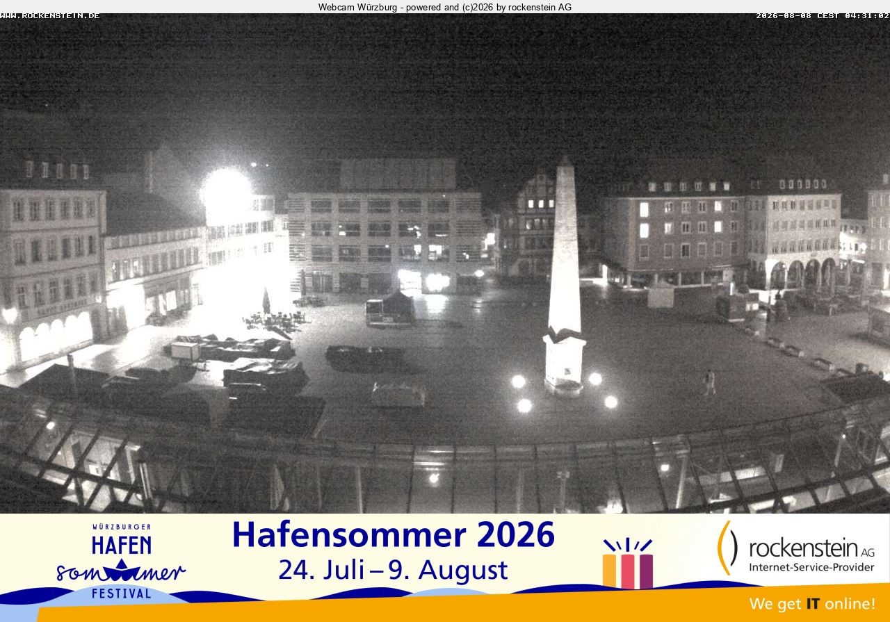 Archiv Foto Webcam Marktplatz Würzburg