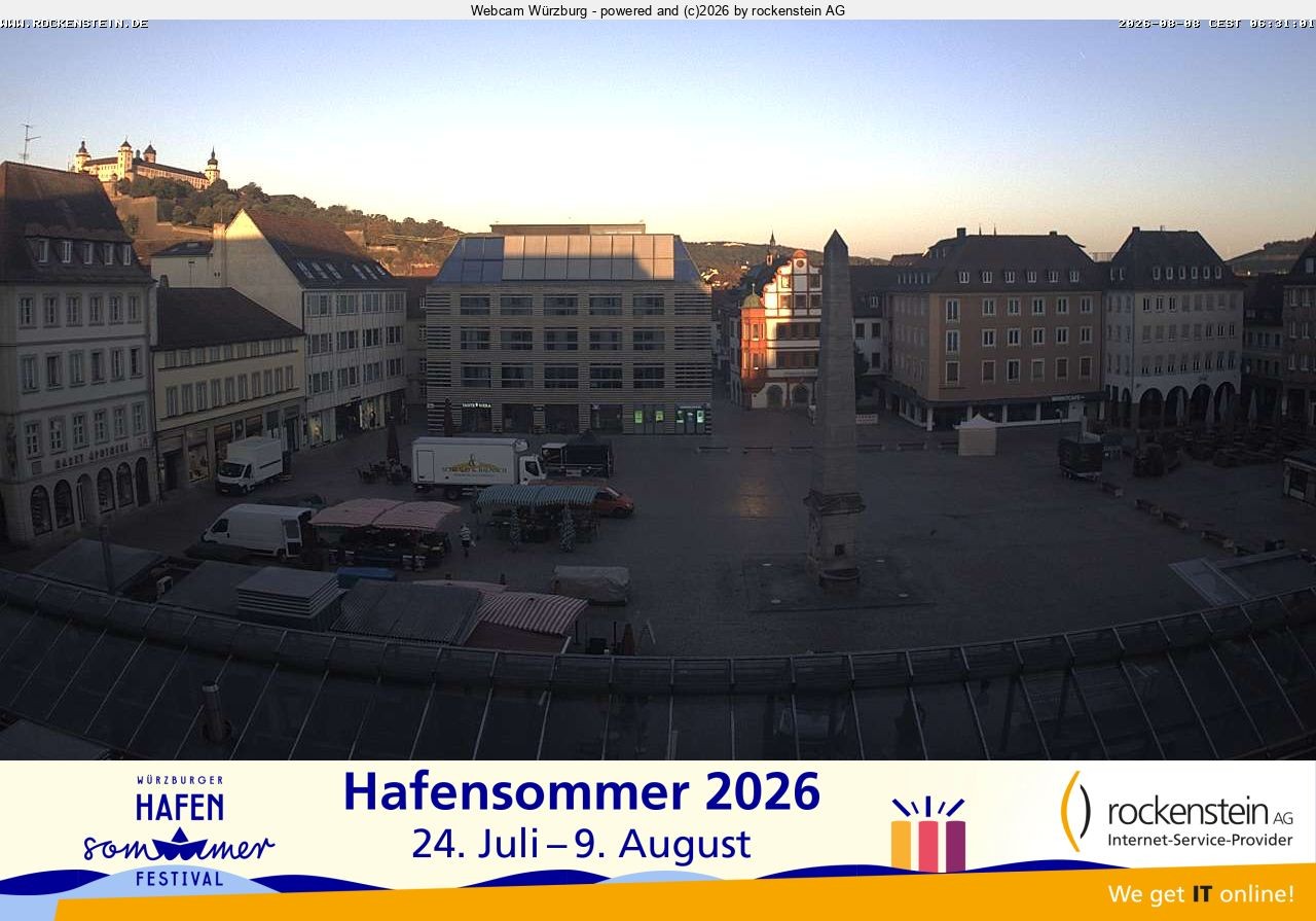 Archiv Foto Webcam Marktplatz Würzburg