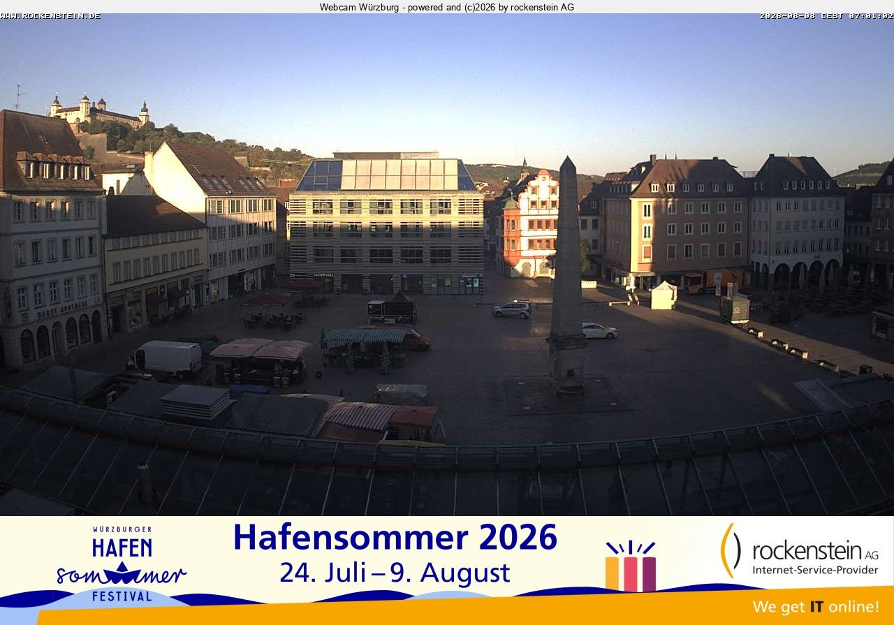 Archiv Foto Webcam Marktplatz Würzburg