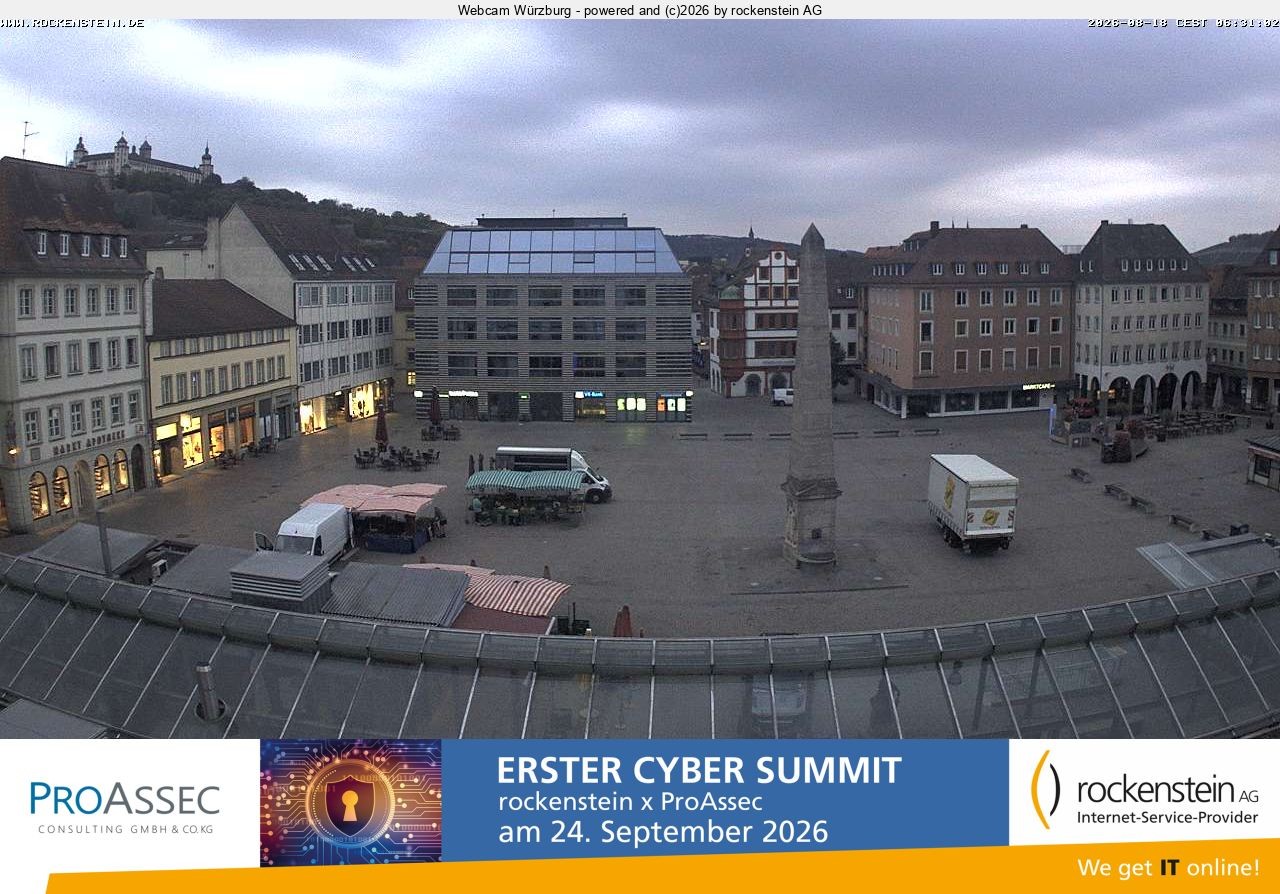 Archiv Foto Webcam Marktplatz Würzburg