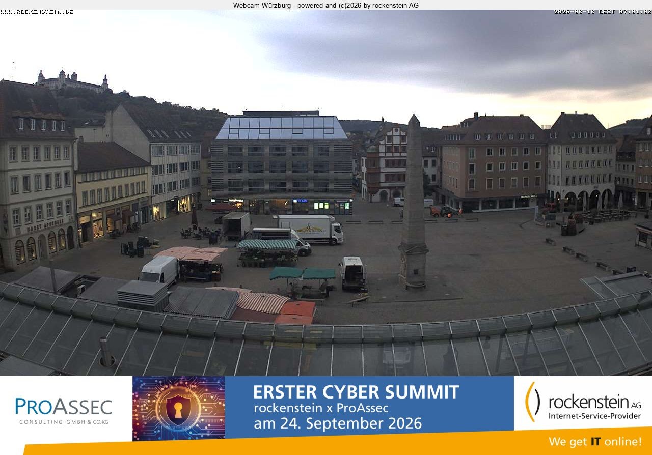 Archiv Foto Webcam Marktplatz Würzburg