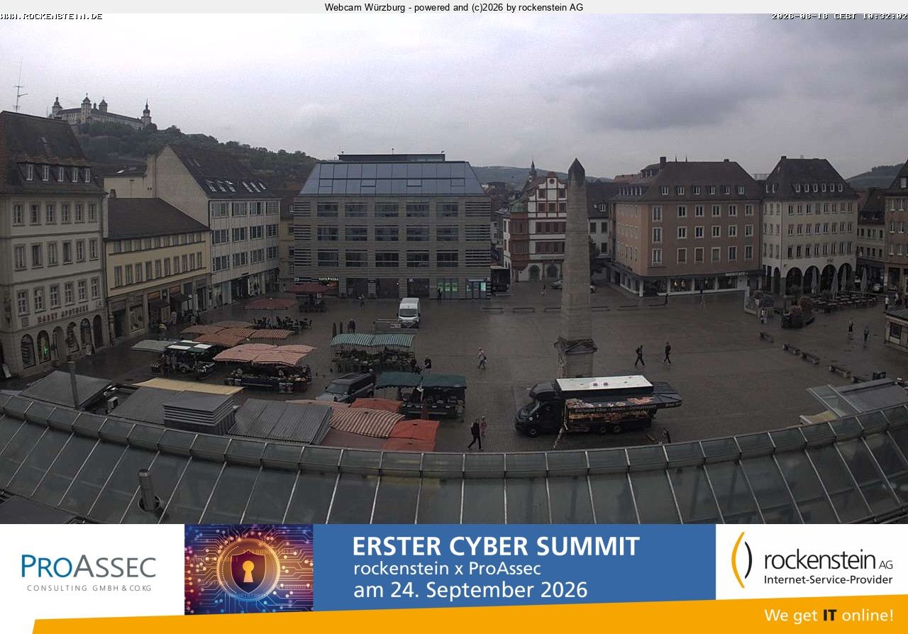 Archiv Foto Webcam Marktplatz Würzburg