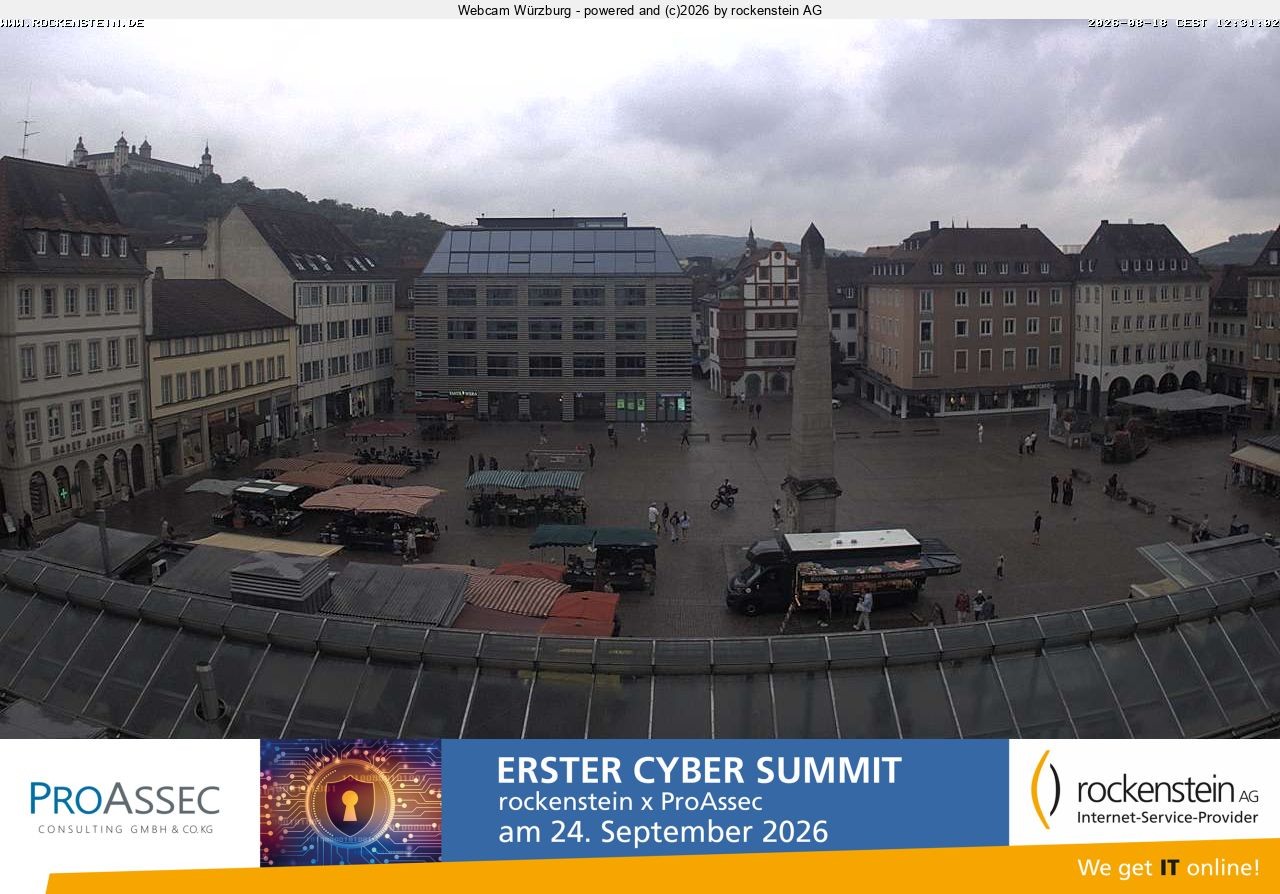 Archiv Foto Webcam Marktplatz Würzburg