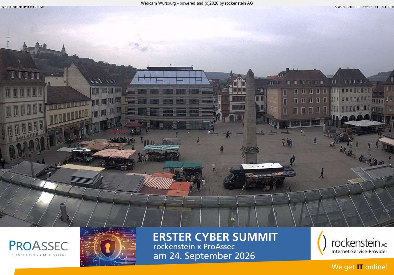 Archiv Foto Webcam Marktplatz Würzburg