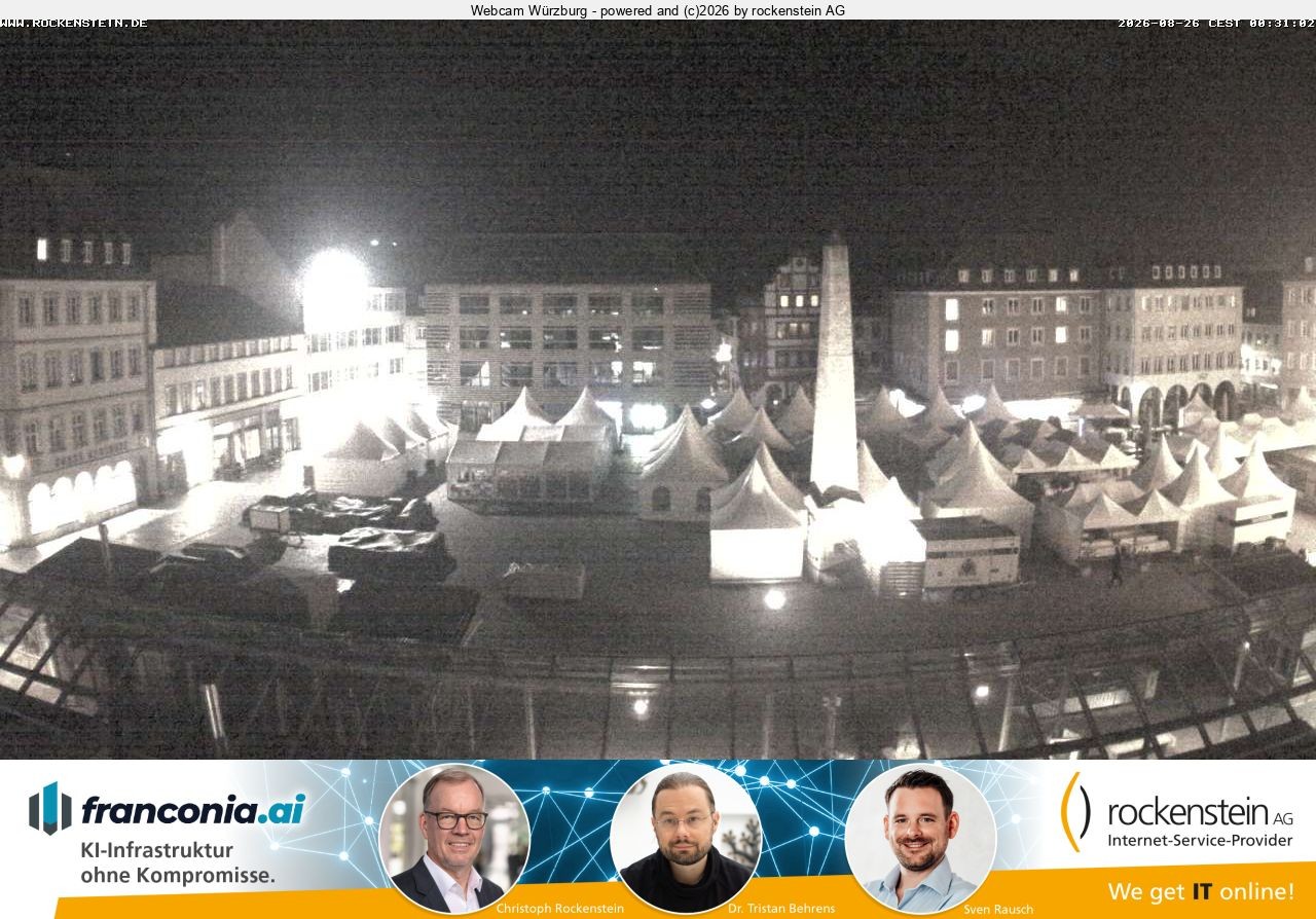Archived image Webcam Wuerzburg marketplace