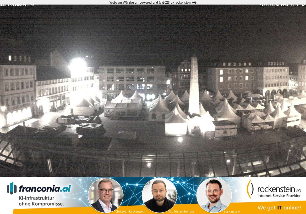 Archived image Webcam Wuerzburg marketplace