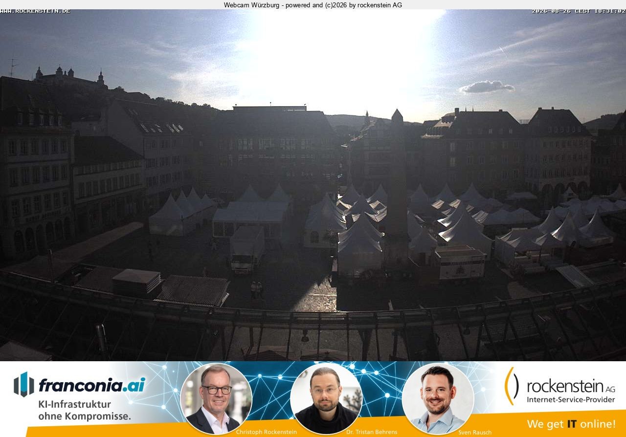 Archived image Webcam Wuerzburg marketplace