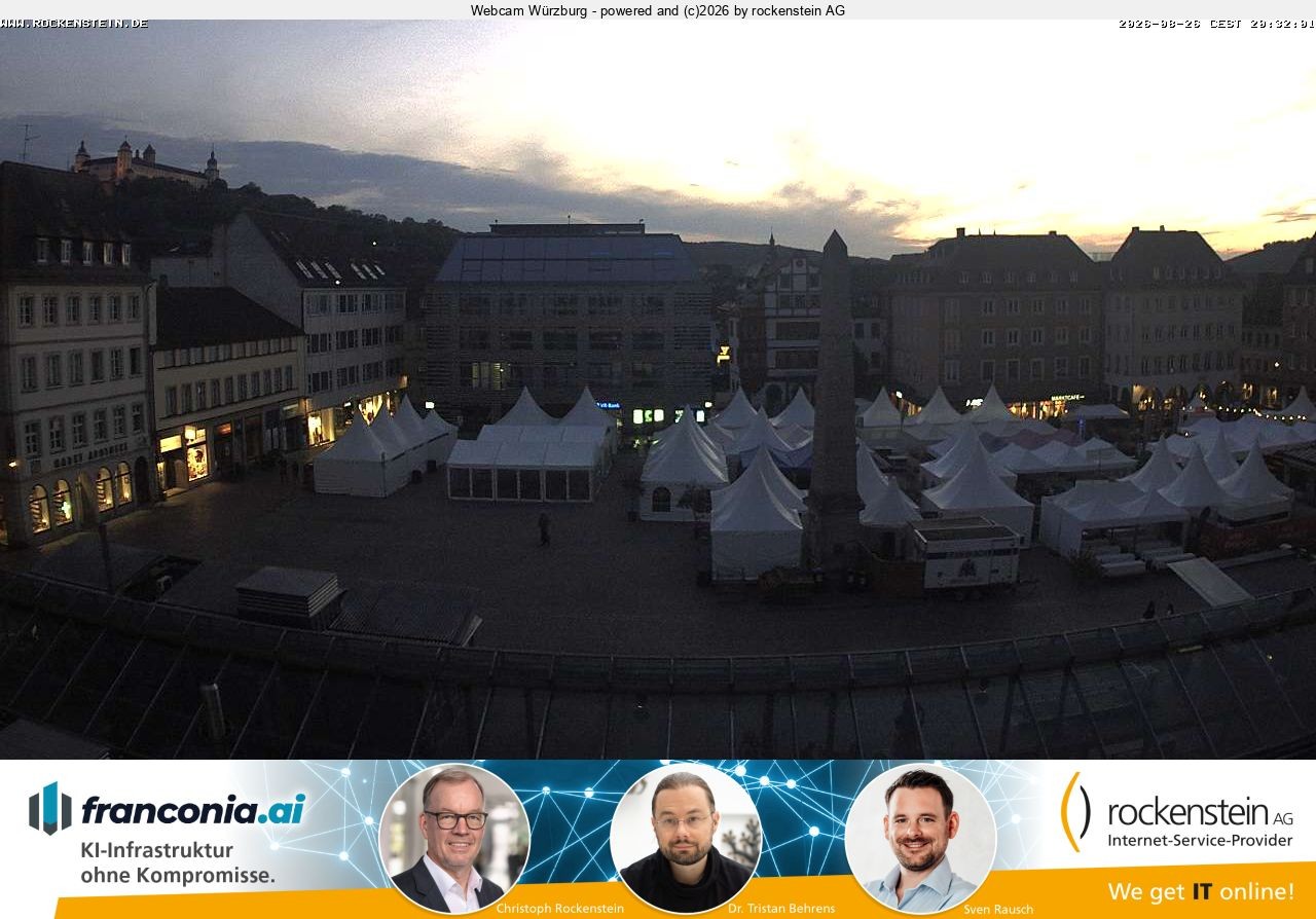 Archiv Foto Webcam Marktplatz Würzburg