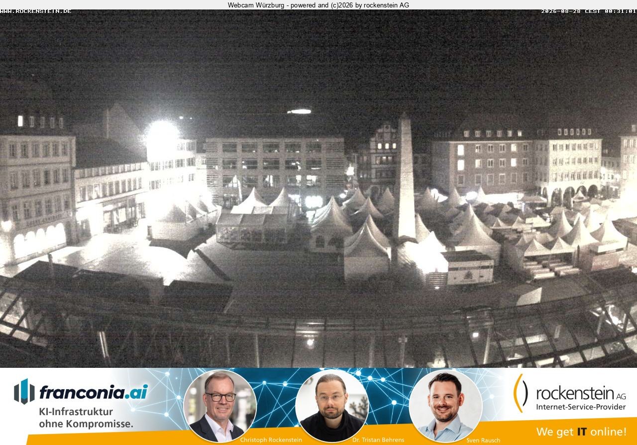 Archived image Webcam Wuerzburg marketplace