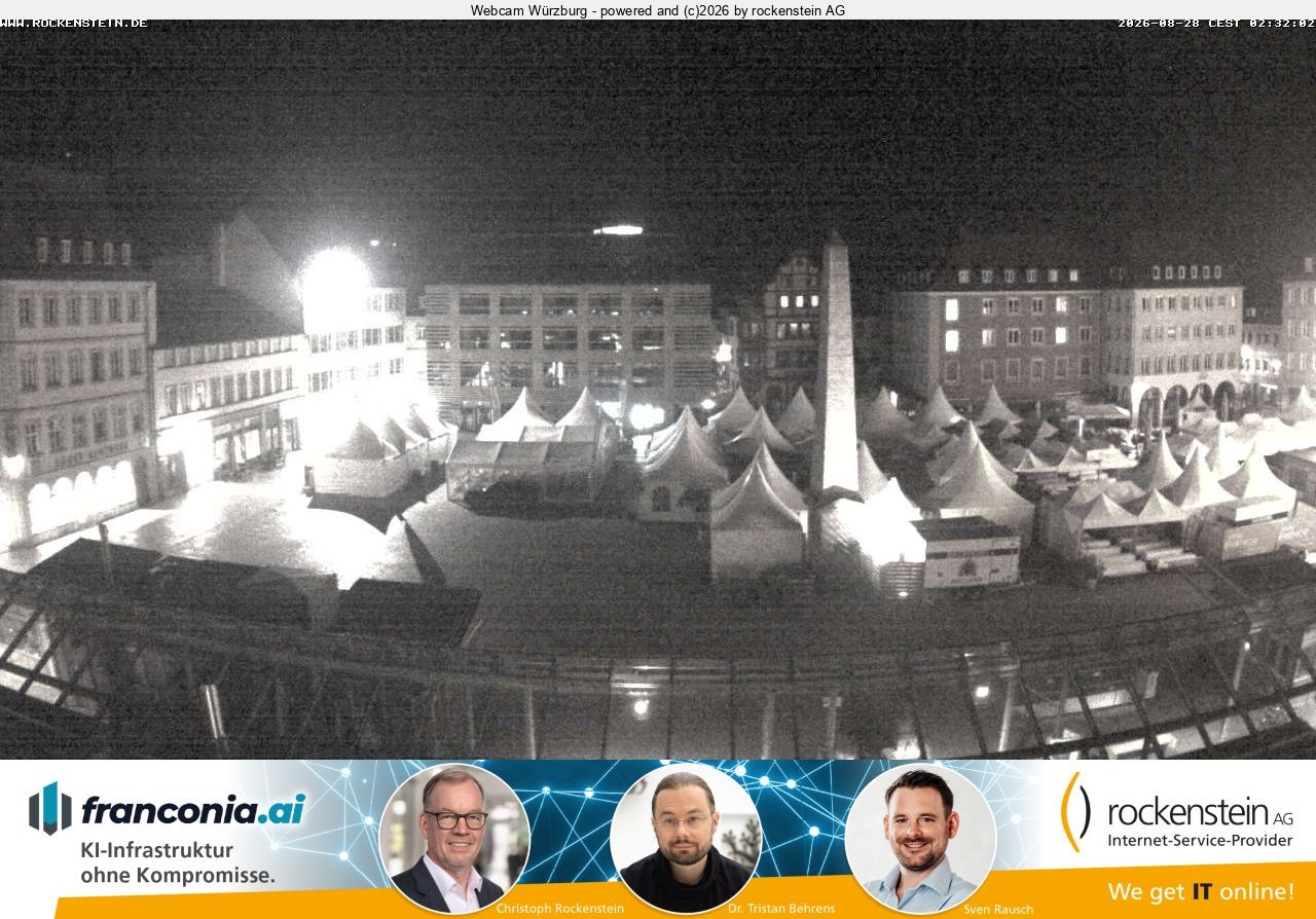 Archived image Webcam Wuerzburg marketplace