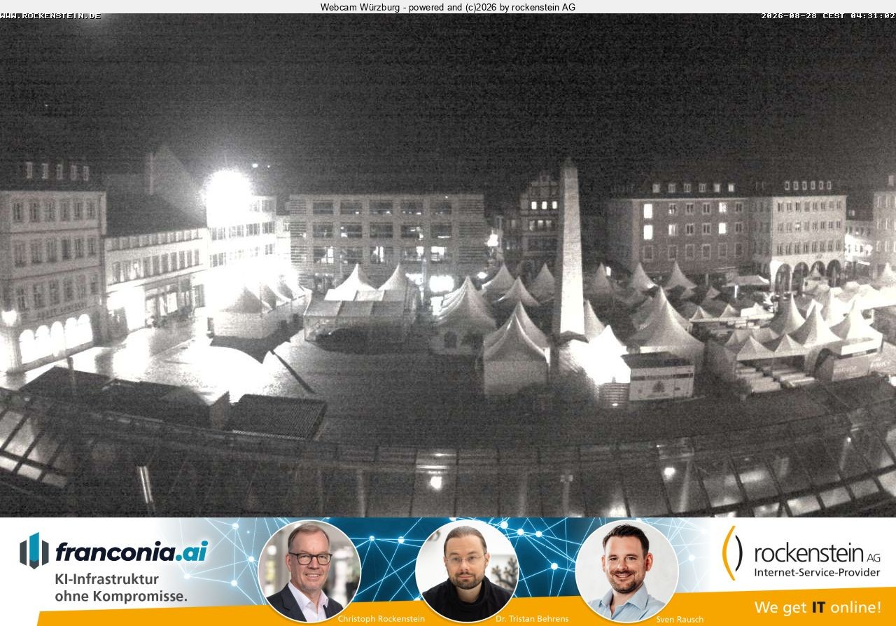 Archived image Webcam Wuerzburg marketplace