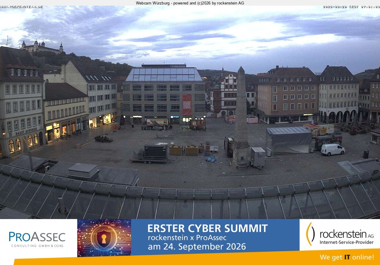 Archiv Foto Webcam Marktplatz Würzburg
