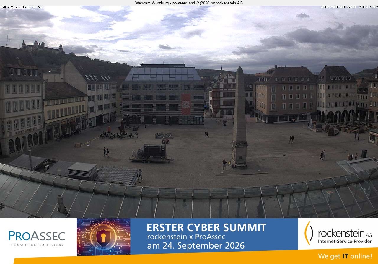 Archiv Foto Webcam Marktplatz Würzburg
