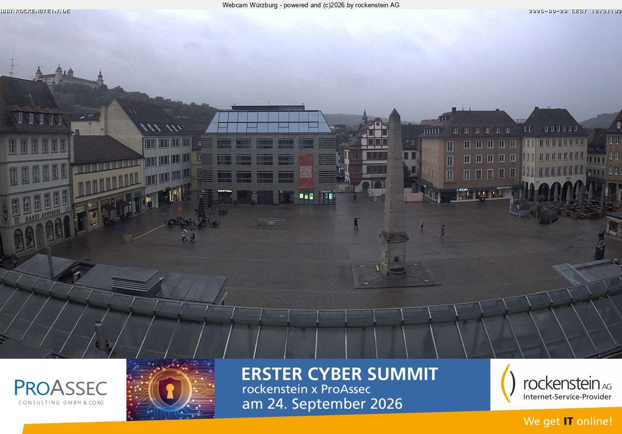 Archiv Foto Webcam Marktplatz Würzburg