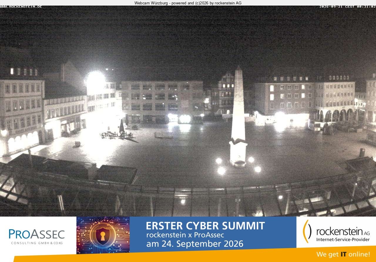 Archived image Webcam Wuerzburg marketplace