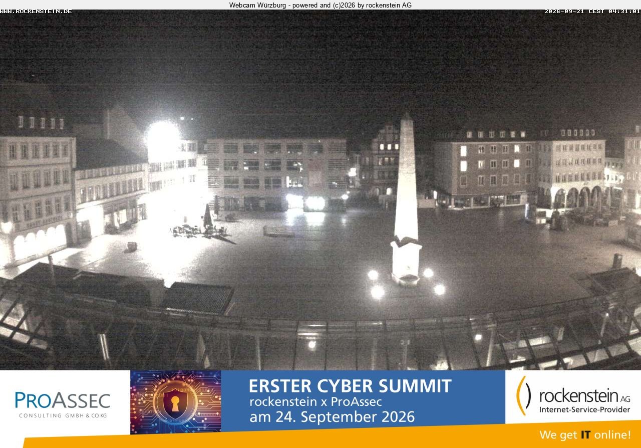 Archived image Webcam Wuerzburg marketplace